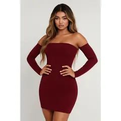 NEGRELI - Vestido Encanto Off Shoulder Manga Larga