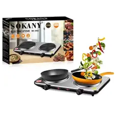 SOKANY - ESTUFA ELECTRICA 2 PUESTOS 2000W