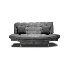 MUEBLES REM - Sofá Cama Kuster Clic Clac 3 Posiciones Tela Amigable Con Mascotas 185X90X80 Gris