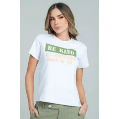 RAGGED - Camiseta be kind Blanco
