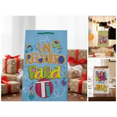 INFANTILES CAJUROMIX - Bolsas De Regalo Jumbo Pack X12 Diseños Estampados