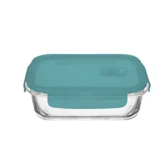KITCHENWARE - CONTENEDOR REFRACTARIO HERMETICO RECTANGULAR EN VIDRIO DE 900ML CON 3 DIVISIONES