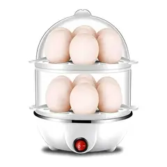 GENERICO - Hervidor De Huevos Gallina Doble Olla Electrica Dos Niveles