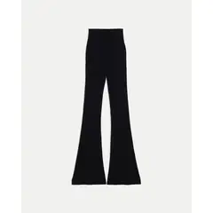 ATMOS - Pantalón Flare Tejido Tiro Alto para Mujer Deportiva Color Negro Marca
