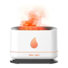 TECNOHOGAR JS - Difusor humidificador ultrasónico de aromas con efecto llama y temporizador automático 200ml