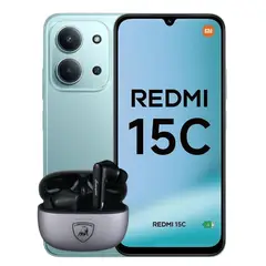 XIAOMI - Celular Redmi 15C 4Gb Ram 128GB 4G Verde + Obsequio Audifonos Lamborghini