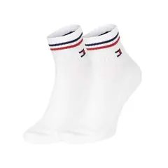 TOMMY HILFIGER - Pack blanco de dos pares de medias tobilleros