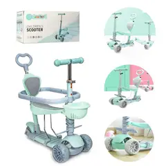 LANZURY IMPORTACIONES - Scooter - Patineta 5 En 1 Para Niños Y Niñas Con Silla VERDE