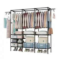 GENERICO - Ropero Armable 3 Cuerpos Closet Perchero Organizador De Ropa
