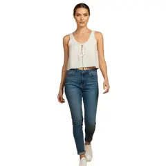 ESPRIT - Chaleco para Dama Crop Top escote en V Casual