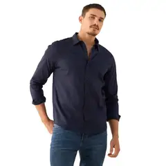 ESPRIT - Camisa para Hombre Clásica con Logo Bordado