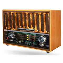 INNOVA - Radio Vintage Bluetooth Grande Retro Recargable Amfmsw Usb Control Café Café