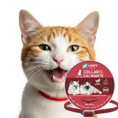 GENERICO - Collar Gato Feromonas Calmante Tranquilizante Antiestres