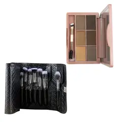 GENERICO - Paleta Cejas 6 Tonos Brochas Maquillaje X36 Rostro Impecable