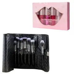 ATENEA - Gloss X6 Mini Labios Jugosos Brochas De Maquillaje X36