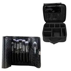 ATENEA - Cosmétiquera Mediana Robusta Trendy Brochas Maquillaje X36