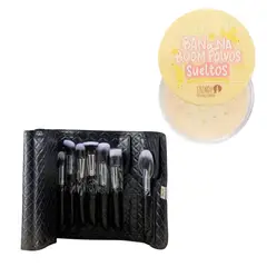 TRENDY - Polvos Sueltos Matifica Brochas Profesionales X36