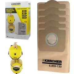 KARCHER - Bolsas Para Aspiradora Wd1 - 5 Unidades