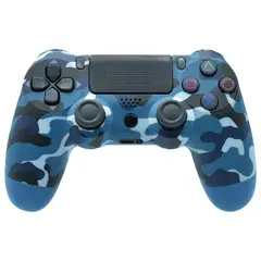 GENERICO - Control para ps4 pc y android compatible inalámbrico color azul camuflado