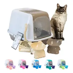 GENERICO - Arenera + 2comederos Antirreflujo + Pala + Filtro Y Mas