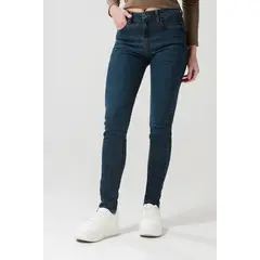 KOAJ - Jean tiro alto azul oscuro push up con realce posterior Mujer
