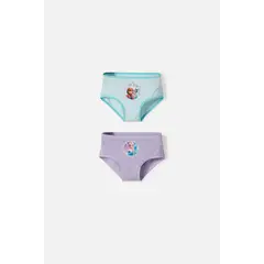 DISNEY - Pack x2 panties de frozen multicolor para niña 2T a 6T