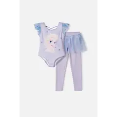 DISNEY - Conjunto de Frozen pantalón largo multicolor para niña