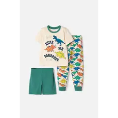 LITTLEMIC - Pijama X3 piezas de multicolor para niño 2T a 6T