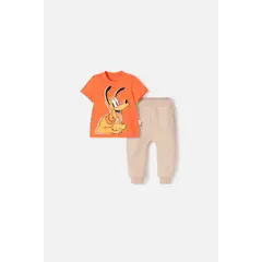 DISNEY - Conjunto de Pluto pantalón largo naranja para bebé niño