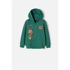 LITTLEMIC - Buzo de con cierre verde para niño 2T a 6T