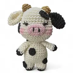 VANIDADES COLLECTIONS - Peluche Vaca Amigurumi Vaca Tejida A Mano