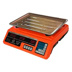 ICM - Bascula Electrónica Balanza Digital pesa 40 Kg ACS-A9T NARANJA
