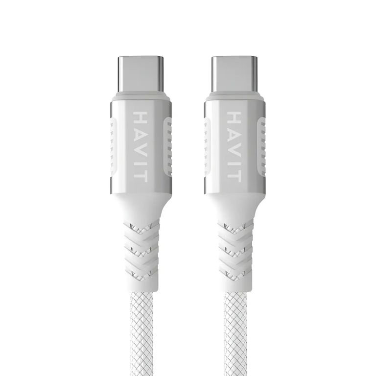 Imagen de Cable de Datos y Carga Rápida Magnético 60W Tipo USB-C, Trenzado Color Blanco 1M
