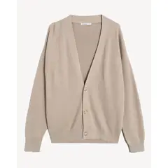 SEVEN SEVEN - Cárdigan Abierto Relaxed Para Hombre Beige
