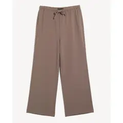 SEVEN SEVEN - Pantalón Recto Con Cintura Elástica Para Mujer Café