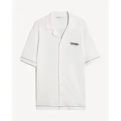 SEVEN SEVEN - Camisa Para Hombre Manga Corta Sin Bolsillo Cuello R Color Crema Marca #45012235