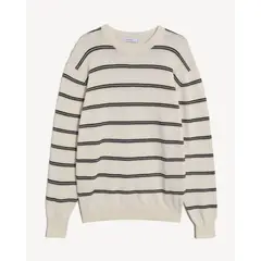 SEVEN SEVEN - Buzo Rayado Relaxed Para Hombre Beige