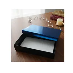 INFANTILES CAJUROMIX - Caja De Regalo Metalizada Con Tapa Elegante x 6 Und Azul