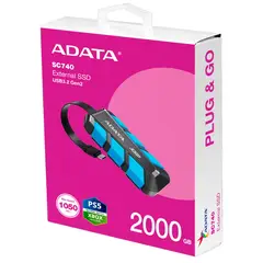 ADATA - Disco Duro Externo SC740 SSD 2TB USB-C