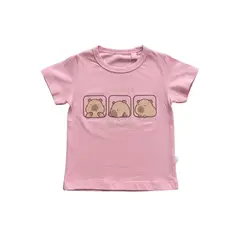 BIGBOYS - Camiseta Capybara Salmon Bebe Niña 18 a 24 Meses