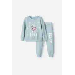DISNEY - Conjunto de Frozen con pantalón largo verde para niña 2T a 5T