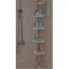 GENERICO - ORGANIZADOR ESQUINERO DE DUCHA BAÑO MULTIUSOS 4 NIVELES AJUSTABLE