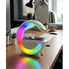 GENERICO - LAMPARA PARLANTE BLUETOOTH Y CARGA INALAMBRICA