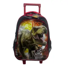 PRIMAVERA - MORRAL ESCOLAR CON RUEDAS DINOSAURIO T-REX