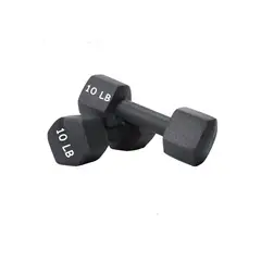 GENERICO - PAR DE MANCUERNA HEXAGONAL 10 LB C/U – TOTAL 20 LB