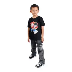 BIGBOYS - Camiseta Mugiwara Negra Bebé Niño