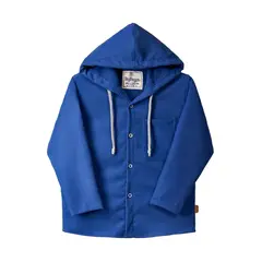 BIGBOYS - Camisa Pana Manga Larga Azul Rey Bebé Niño