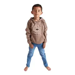 BIGBOYS - Buzo Hoodie Ultra Beige Oscuro Bebé Niño