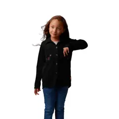 BIGBOYS - Camisa Pana Negra Bebé Niña 12 Meses