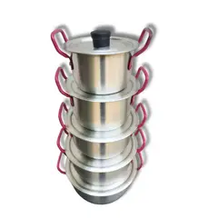 GENERICO - JUEGO DE OLLAS 12-20 FUCSIA